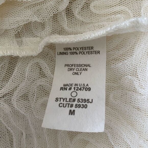 I.C. By Connie Off White Tulle Jacket Size M - Picture 9 of 9